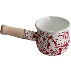 HAKOYA 大理石琺瑯小牛奶鍋 HAK-0500 500ml, 紅色, 10cm, 1個