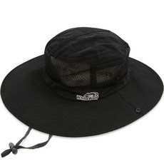 Whitewolf 防紫外線網眼遮陽帽, 黑色