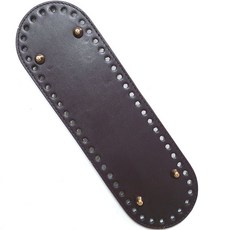 Nitteu 高級皮革橢圓包底 編織用品 S, 深棕色, 1個