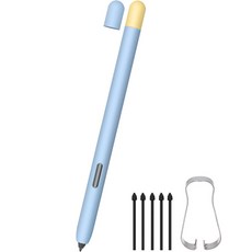 J-ROAD Galaxy Tab S7 / S7 Plus / S7FE S Pen 相容 Duo 保護殼 + 筆尖 5p + 專用鑷子組, 藍色 + 黃色, 1組