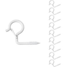 問號螺絲掛鉤 鎖扣型 L型 白色, 10個