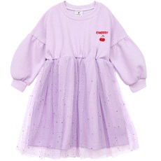 Little rabbit 女童款胡蘿蔔圖案閃亮連身裙