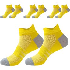 女款 Le Blanc 慢跑馬拉松運動襪 4件組, 黃色