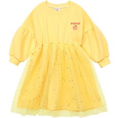 Little rabbit 女童款胡蘿蔔圖案閃亮連身裙