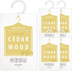 ARONICA 掛式衣櫃香氛袋 主商品, 5個, 雪松, 18g