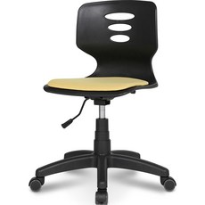 체어포커스 하이백 패드형 책상의자 RT-PAD, 블랙 + 옐로우