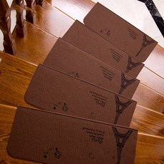 Sionnet 防滑樓梯墊, 5個, 艾菲爾鐵塔棕色