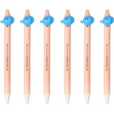 ibis 可擦拭動物好朋友中性筆 0.5mm, 6個, 粉紅色