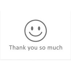 스마일 감사 스티커, 혼합색상, 100개