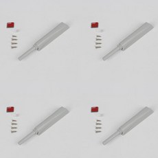 ALLGORR 簡約一鍵式按壓門扣 4入, 灰色