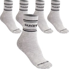 BlackYakWorkWear 男士Alpine中筒登山襪5雙組, 灰色, 1套