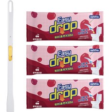 Easy drop 新款手柄組馬桶清潔刷, 黑櫻桃香, 3套