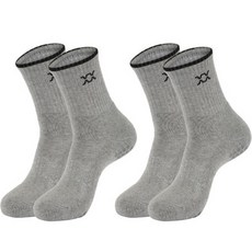 REXY Impact MaxGrip 中筒襪 2雙組, 灰色包, 2個