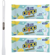 Easy drop 馬桶清潔刷柄 + 檸檬香刷頭補充包 3入組, 灰色, 1套