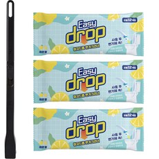 Easy drop 馬桶清潔刷 新手柄包 檸檬香, 黑色, 3個