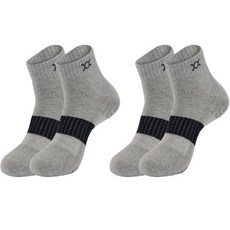 REXY Eagle MaxGrip 腳踝短襪 2雙組, 灰色組, 2個