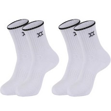 REXY Impact MaxGrip 中筒襪 2雙組, 白色包, 2個