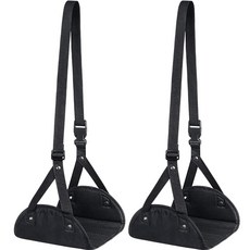 MONACO OLIVE 機上用腳吊床, 黑色, 2個