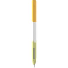 모닝셀러 第2代 Apple Pencil 保護矽膠套, 黃色 + 綠色, 1個
