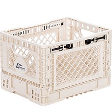 BIGANT 塑膠折疊收納箱, 象牙白, 1個