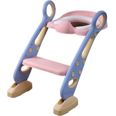 Merry bon 幼兒用梯子馬桶蓋坐墊, 櫻桃粉