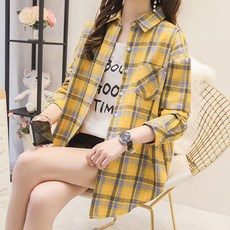 Elsso 女性復古格紋Polo衫