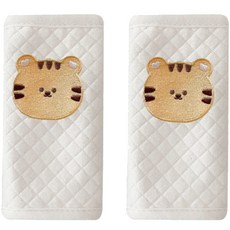 미카엘그라운드 오토모빌 쓸림방지 자동차 안전벨트 커버 호랑이, 혼합색상, 2개