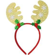 Dasababa 聖誕派對裝飾髮箍 金色角, 混合色