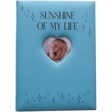 皮革黏貼式客製化人生四格照超音波相簿, 25張, 粉彩藍