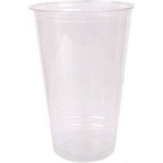 Bonggu流通 透明塑膠冰杯 + 平蓋套組, 透明杯+十字孔杯蓋, 100套, 600ml