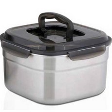 퀸센스 에리카 스텐밀폐용기 정사각 4.6L, 1개, 단품