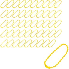 彩色珠鍊, 50個, 黃色