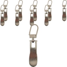 만능 지퍼 고리, 물결형 실버, 10개