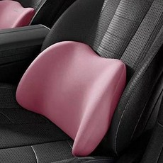everyoung 記憶棉汽車腰背靠墊, 1個, 粉紅色