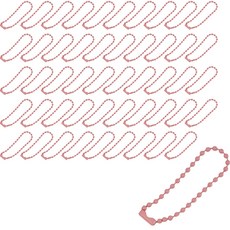 彩色珠鍊, 50個, 豆沙粉色