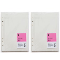 접착식 6공 앨범 리필 속지 A5 2p, 혼합색상, 10매