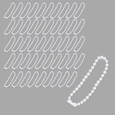 彩色珠鍊, 50個, 白色