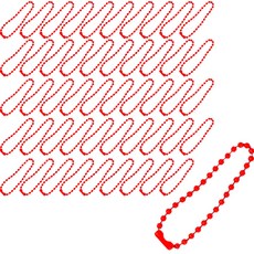 彩色珠鍊, 50個, 紅色