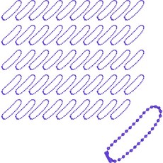 彩色珠鍊, 50個, 深紫色