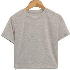 시크블랙 여성용 엘비닛 라운드넥 슬림핏 베이직 반팔 티셔츠 cpt12907k36