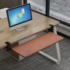 사이다숍 책상 연장 프린터 키보드 선반 65 x 25 cm, 월넛, 1개