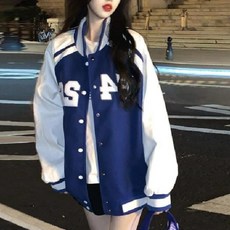 Elsso 女款寬鬆版型棒球夾克
