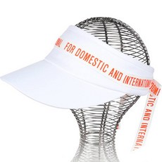 Tee-off 女性用 Luxe Golf 字母緞帶高爾夫球帽 TOACC001, 橘色