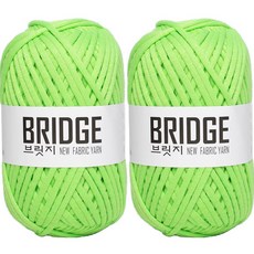 Knitt Bridge布條線 80g, 246 萊姆, 2個