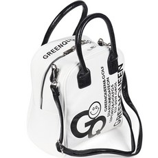 luxgolf 女士藝術圖案斜背托特包 GQACC005, 白色