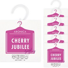 ARONICA 掛鉤式香氛袋衣櫃芳香劑, 6個, 櫻桃朱比莉, 15g