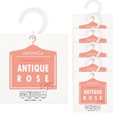 ARONICA 香氛袋 掛勾型 衣櫃芳香劑 古董玫瑰, 6個, 15g