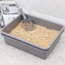 OH PET Misong 貓用木屑砂專用貓砂盆 + 專用貓砂鏟, 灰色