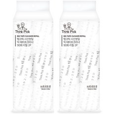 ThinkPick 斜切式除塵滾筒 90次 大型 2入組 補充包, 2套