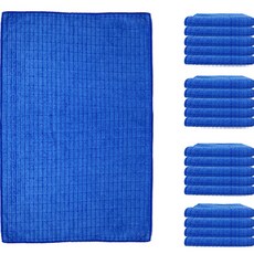 World Clean 多功能超細纖維棋盤格抹布 大型, 藍色, 20個